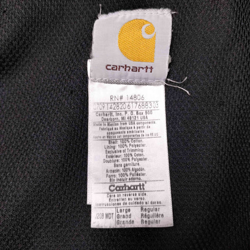 カーハート Carhartt 90-00S メキシコ製 ACTIVE JACKET アクティブ ジャケット ジップアップ パーカー 裏地メッシュ ダック地 メンズ import:L