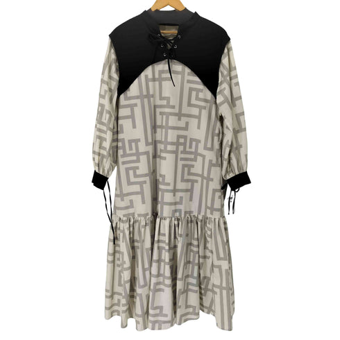 レイビームス Ray BEAMS プリントレースアップワンピース レディース
