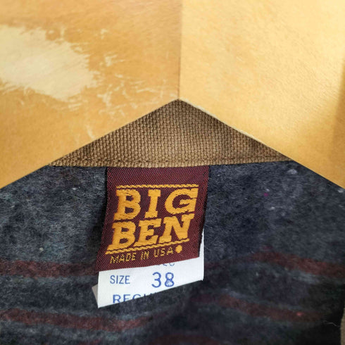ビッグベン BIG BEN MADE IN USA チョアコート型 裏地ブランケット ダック地カバーオールジャケット メンズ US:38 REGULAR