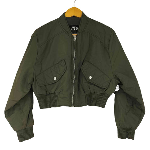 ザラ ZARA クロップドボンバージャケット レディース import:XS