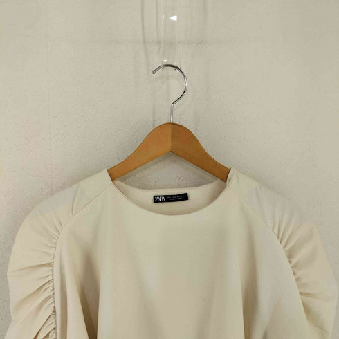 ザラ ZARA スリーブシャーリングトップ レディース import:M