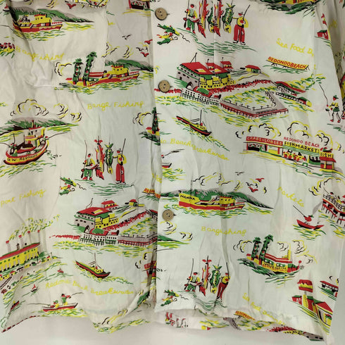 RODEO UNCLE 総柄 S/S アロハシャツ メンズ US:40