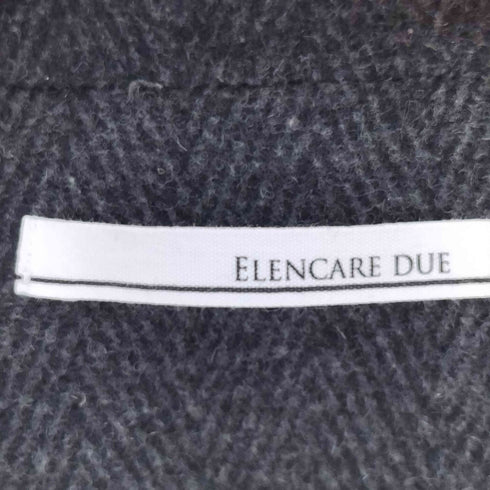 エレンカーレデュエ ELENCARE DUE 22AW ヘリンボーン ミドル コート レディース FREE