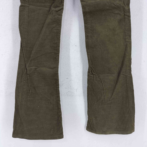 リーバイス Levis 82年6月製 MADE IN USA 白タブ 517-1533 細畝コーデュロイブーツカットパンツ ボタン裏539 ロケット42TALON レディース 28x34