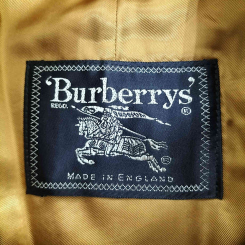 バーバリーズ BURBERRYS 70-80s イングランド製 ウールライナー付き 裏地ノバチェック バルマカーンコート ステンカラーコート メンズ 44 Short C96B