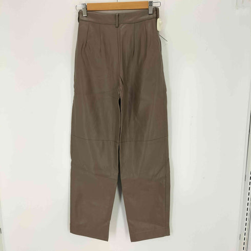 クラネ CLANE FAKE LEATHER H/W PANTS フェイクレザー 2タック ハイウエストパンツ メンズ 1