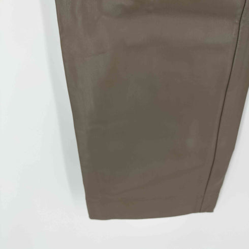 クラネ CLANE FAKE LEATHER H/W PANTS フェイクレザー 2タック ハイウエストパンツ メンズ 1