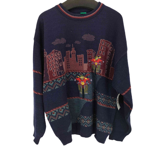 CANDA アクリル総柄ニット メンズ import:XL