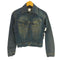 PLEIN SUD JEANS ロゴ 型押し 革パッチ デニム トラッカー ジャケット レディース