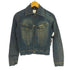 PLEIN SUD JEANS ロゴ 型押し 革パッチ デニム トラッカー ジャケット レディース