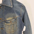 PLEIN SUD JEANS ロゴ 型押し 革パッチ デニム トラッカー ジャケット レディース