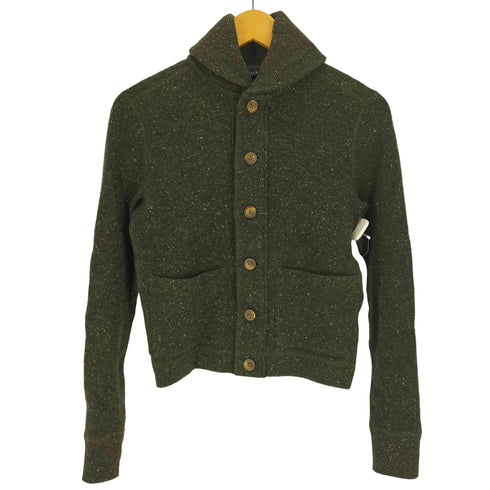 ラルフローレン RALPH LAUREN ネップ ショールカラー シルク混 ウール コットン ニット カーディガン レディース import:M