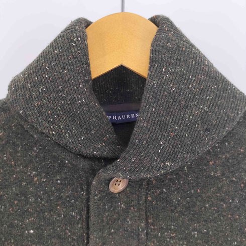 ラルフローレン RALPH LAUREN ネップ ショールカラー シルク混 ウール コットン ニット カーディガン レディース import:M