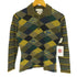 サックスフィフスアベニュー SAKS FIFTH AVENUE アーガイル柄 シルク混 ハーフジップ ロングスリーブ ニット ポロシャツ レディース import:S