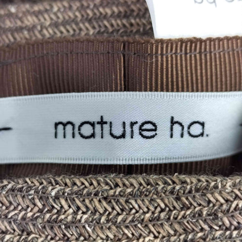 マチュアーハ mature ha. 24SS グログランリボンペーパーブレードボックスハット レディース ONE SIZE