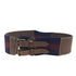 ラルフローレン RALPH LAUREN 2連 バックル レザー ライン 切替 カマーベルト レディース XS