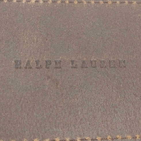 ラルフローレン RALPH LAUREN 2連 バックル レザー ライン 切替 カマーベルト レディース XS
