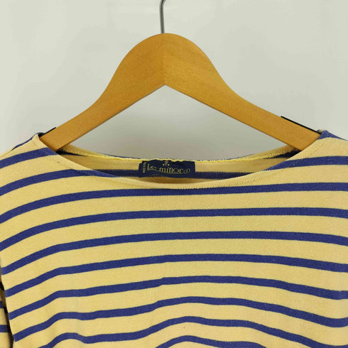 ルミノア Le minor フランス製 ボーダー ボートネック L/S シャツ バスク シャツ レディース import:M