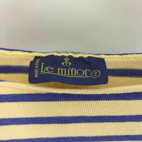 ルミノア Le minor フランス製 ボーダー ボートネック L/S シャツ バスク シャツ レディース import:M