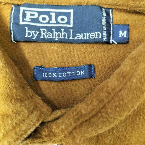 ポロバイラルフローレン Polo by RALPH LAUREN 90S ポニー 刺繍 コットン Chamois Cloth Shirt シャモア クロス L/S シャツ メンズ import:M
