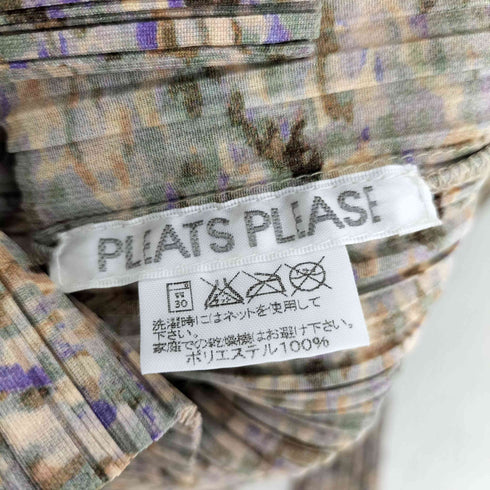 プリーツプリーズイッセイミヤケ PLEATS PLEASE ISSEY MIYAKE 13SS 総柄プリーツシャツブラウス レディース JPN:3