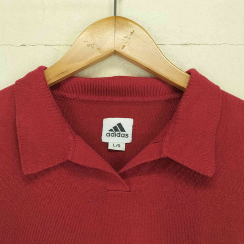 アディダス adidas 00s 裾ロゴ刺繍ニットポロ メンズ JPN:L