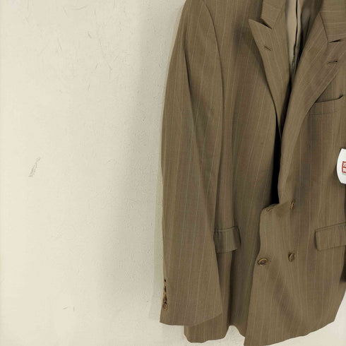 バーバリーズ BURBERRYS OLD ピンストライプ ダブルブレスト ウールテーラードジャケット Super100's Wool メンズ