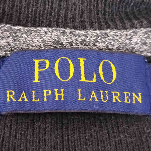ポロラルフローレン POLO RALPH LAUREN ポニー刺繍 前Vガゼット クルネックスウェット メンズ import:L