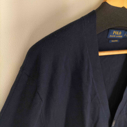 ポロラルフローレン POLO RALPH LAUREN PIMA COTTON ポニー刺繍 コットンカーディガン メンズ import:L