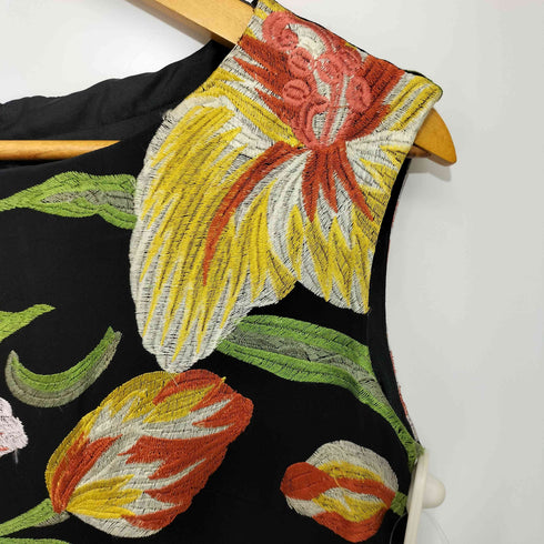 グレースコンチネンタル GRACE CONTINENTAL 花柄 刺繍 ノースリーブ ワンピース レディース JPN:36