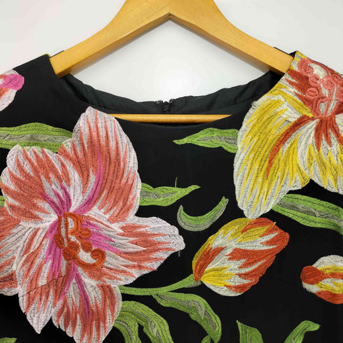グレースコンチネンタル GRACE CONTINENTAL 花柄 刺繍 ノースリーブ ワンピース レディース JPN:36