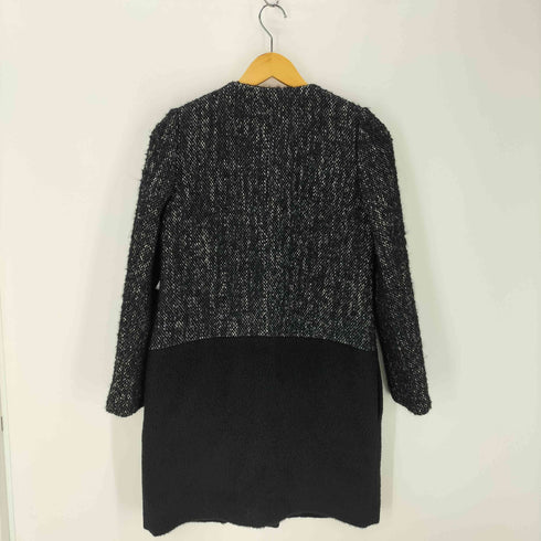 ジャスグリッティー JUSGLITTY ツイード切替ノーカラーコート レディース JPN:2