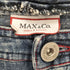 マックスアンドコー MAX & CO. MRS ジップ ベイカー ジップ デザイン ポケット ワイド デニム パンツ レディース