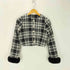 グレイル GRL ファージャケット×ミニスカートチェック柄ツイードセットアップ レディース JPN:M