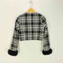 グレイル GRL ファージャケット×ミニスカートチェック柄ツイードセットアップ レディース JPN:M