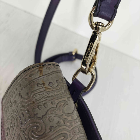 エトロ ETRO イタリア製 ペイズリー柄 総柄 マルチカラー 切替 2WAY ショルダー バッグ クラッチ バッグ レディース
