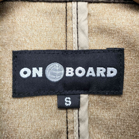 オンボード On board フェイクレザーバンドカラーシングルライダースジャケット メンズ JPN:S