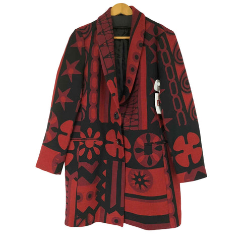 デシグアル Desigual 総柄 チェスターコート メンズ 42