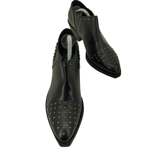 ジェオックス GEOX RESPIRA スタッズ レザー ショートブーツ レディース EUR:39