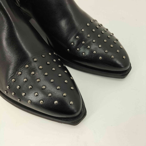 ジェオックス GEOX RESPIRA スタッズ レザー ショートブーツ レディース EUR:39
