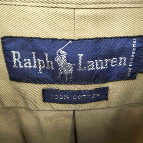 ラルフローレン RALPH LAUREN ポニー刺繍 コットン L/S シャツ ビッグサイズ メンズ import:L