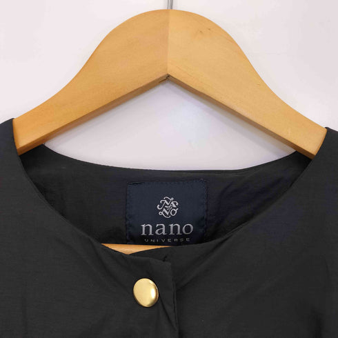 ナノユニバース NANO universe ノーカラー中綿ブルゾン レディース FREE