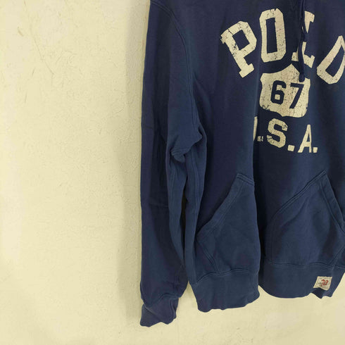 ポロラルフローレン POLO RALPH LAUREN セパポケ 前ガゼット 三段クラックプリントフーディ POLO 67 レディース import:M