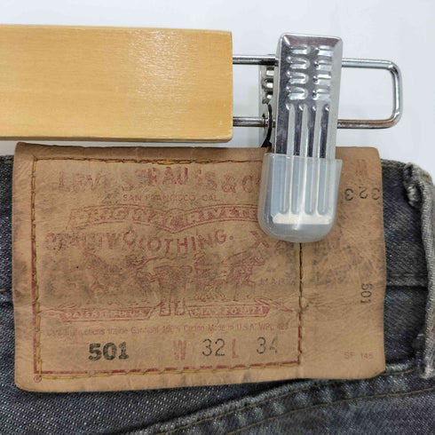 リーバイス Levis 90S USA製 501 ボタンフライ ブラックデニムパンツ 先染め 98年製 メンズ W32 L34