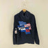 トミージーンズ tommy jeans バックプリントフーディ 星条旗 メンズ import:M