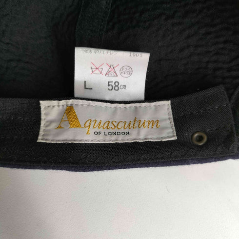 アクアスキュータム AQUASCUTUM フロントロゴ刺繍 キャップ メンズ