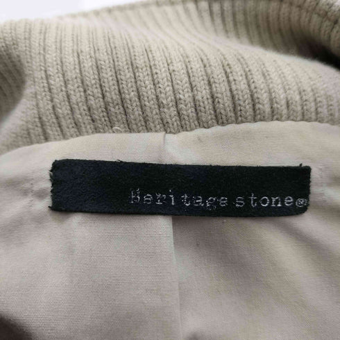 Haritagestone レザーニット切替 ジップジャケット メンズ JPN:XL