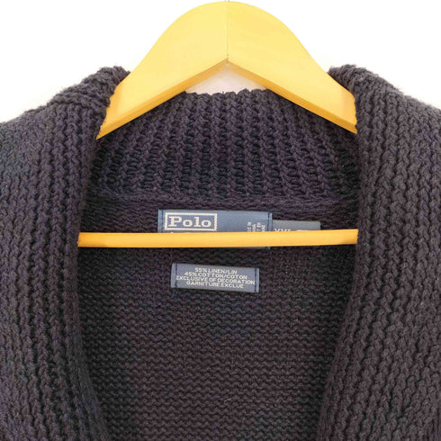 ポロバイラルフローレン Polo by RALPH LAUREN 90s EXCLUSIVE OF DECORATION ショールカラー コットンリネン トグル ダッフルカーディガン メンズ XXL/TTG
