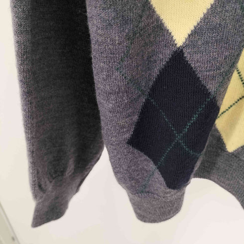 ブルックスブラザーズ BROOKS BROTHERS イタリア製 メリノウール アーガイルニットポロ メンズ import:L