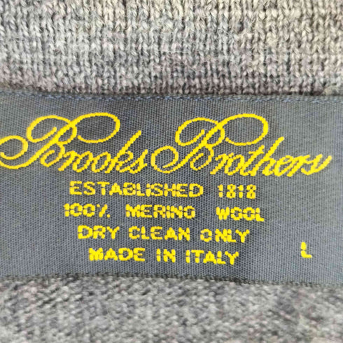 ブルックスブラザーズ BROOKS BROTHERS イタリア製 メリノウール アーガイルニットポロ メンズ import:L